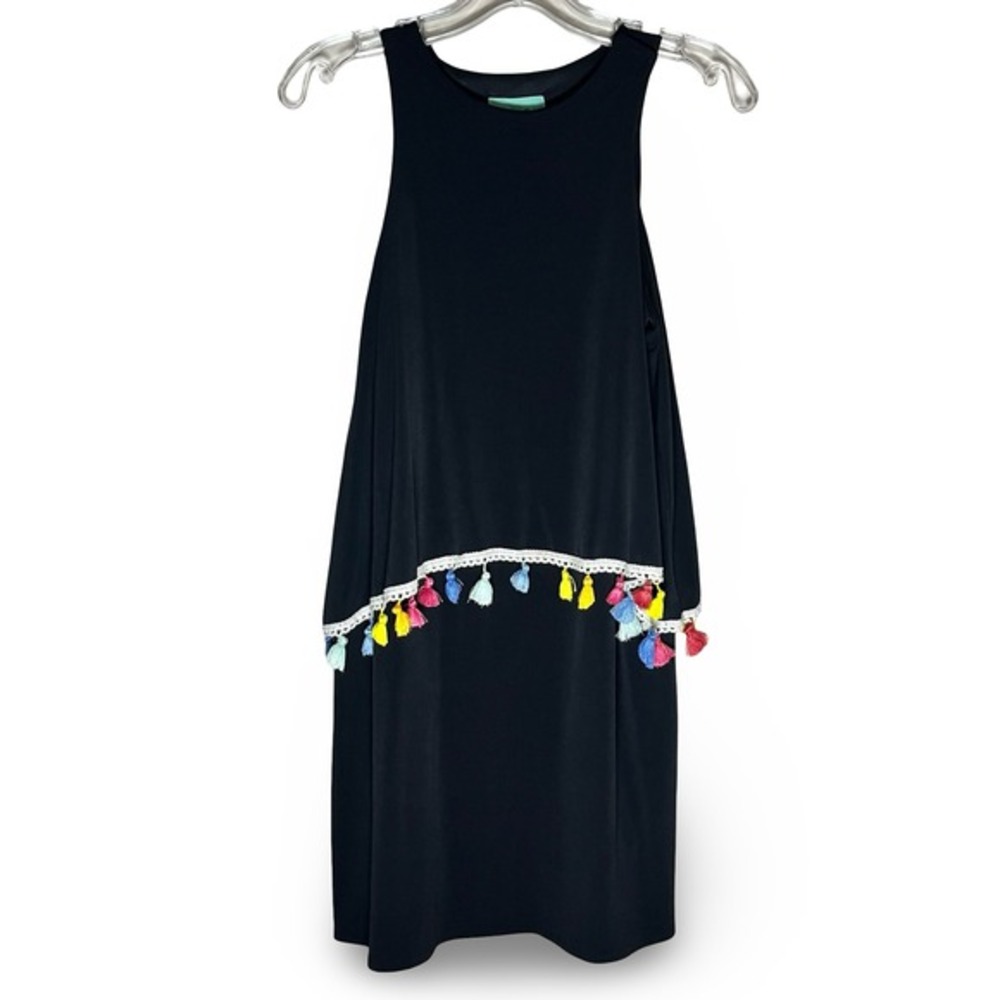 Judith March‎ Black Tassel Dress Sleeveless Casual Summer